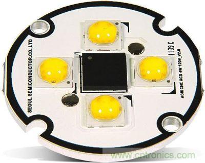 Acrich2　ACLED在LED數量增加、亮度表現提升，可直接AC電源驅動，簡省驅動電路設計空間與成本