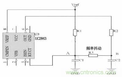 對于用RT/CT振蕩來實現開關頻率的IC,比如UC4843