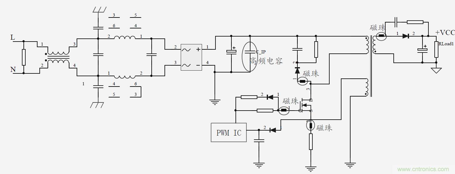 如何改善開關電源電路的EMI特性？