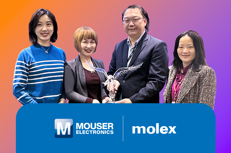 七連冠！貿澤電子蟬聯Molex亞太區年度電子目錄代理商大獎